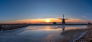 Windmühle die Nord-Texel-Winterlandschaft von Texel360Fotografie Richard Heerschap