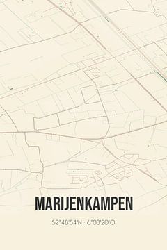 Vintage landkaart van Marijenkampen (Overijssel) van Rezona