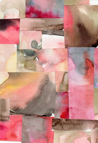 Watercolor abstract composition 6