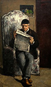 Vader van de Kunstenaar, lezend  L'evenement, Cézanne