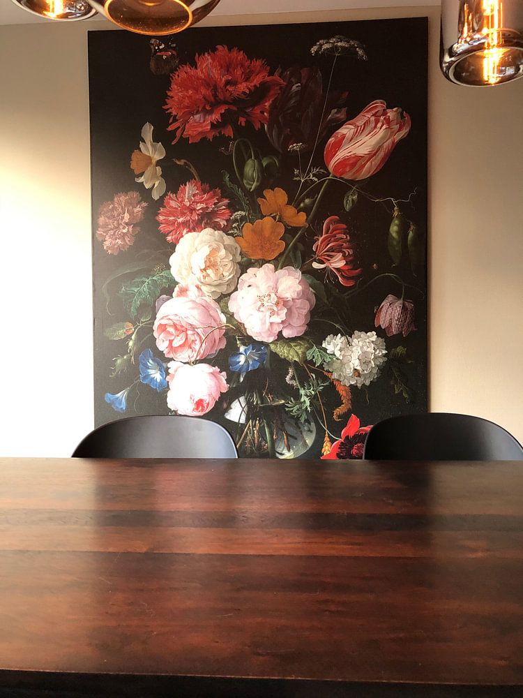 Stilleven met bloemen in een glazen vaas, Jan Davidsz. de Heem 