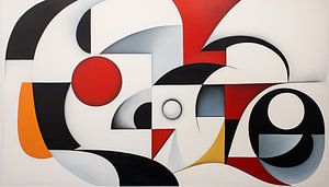 Abstract shapes white panorama