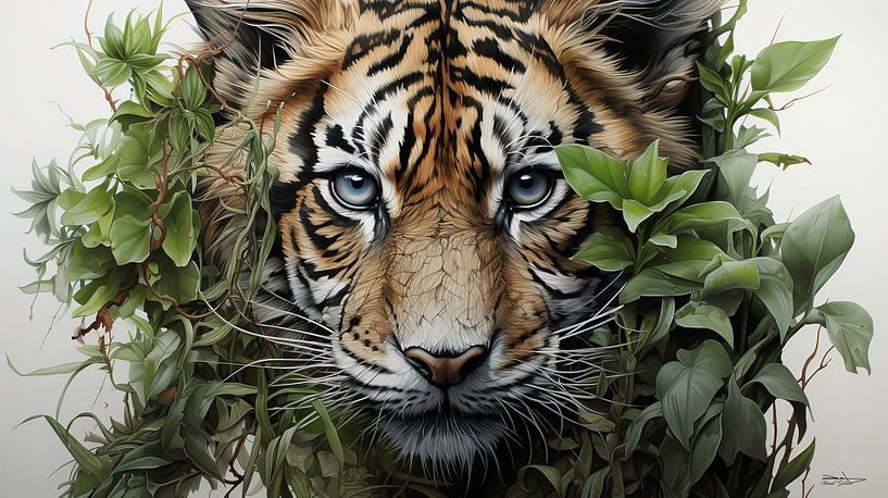 Zeichnung eines Tigers von Gelissen Artworks