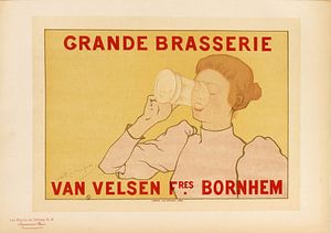 Affiche brasserie, Armand Rassenfosse, 1895 sur Atelier Liesjes