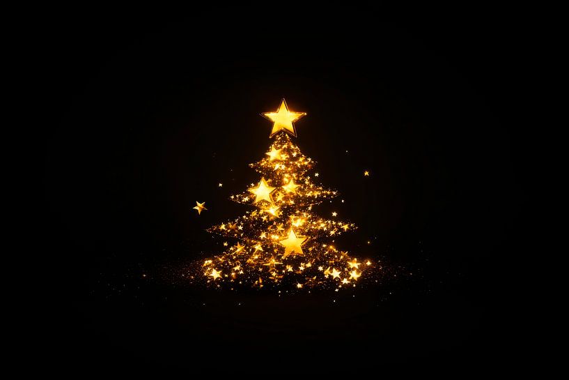 Weihnachtsbaum Glanz von Poster Art Shop