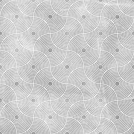 Japandi minimaliste en gris clair et blanc. Motif Bullseye 3. sur Dina Dankers