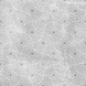 Minimalistische Japandi in lichtgrijs en wit. Bullseye-patroon 3. van Dina Dankers