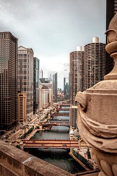 Uitzicht vanaf het dakterras van LondonHouse in Chicago van Marc Lehmann