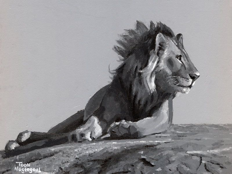 Peinture du lion par Toon Nagtegaal
