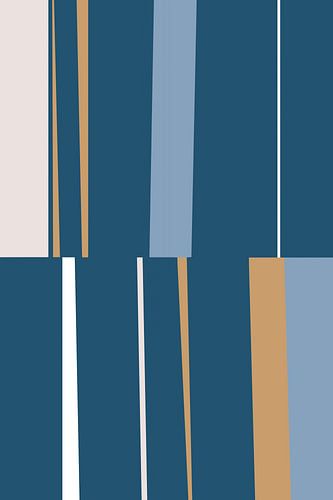 Bleu mosaïque 7 | Colorblocking géométrique