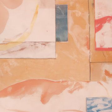 Abstract Wabi-sabi in pastel van Studio Allee