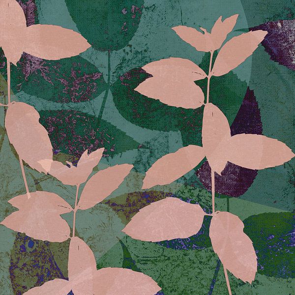 Forêt de conte de fées. Souvenir d'une promenade en forêt. Art abstrait botanique par Dina Dankers