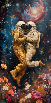 Two loving astronauts by ARTemberaubend