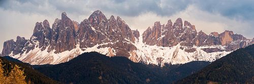 Dolomieten panorama van Puez-Oldle gebergte