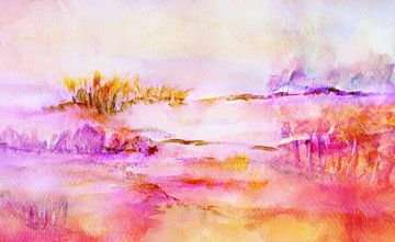 Baumgruppe in Pink von Claudia Gründler