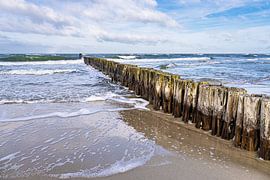 Golfbreker aan de Oostzeekust bij Graal-Müritz