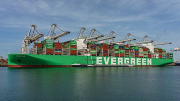 Containerschiff Ever Alp von Evergreen. von Jaap van den Berg