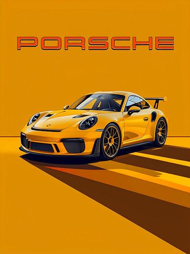 Opzienbarend gele Porsche GT3 RS