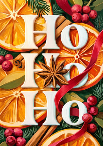 Ho Ho Ho - a Merry Xmas Artwork by Marja van den Hurk