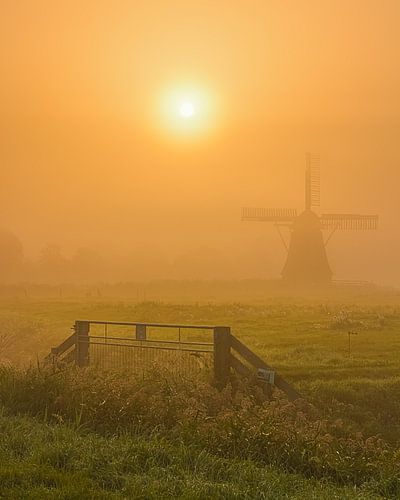 Zonsopkomst bij de Meervogel, Garrelsweer, Groningen