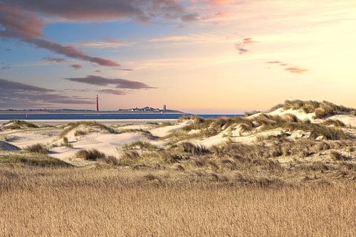 La côte de Den Helder avec le phare sur eric van der eijkj