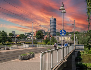 Stadtpanorama von Jena Ostdeutschland