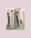 La fête | Het klassieke feest | Historische Art Deco minimal print | van NOONY thumbnail