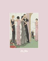 La fête | Het klassieke feest | Historische Art Deco minimal print |