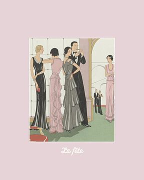 La fête | The classic party | Historical Art Deco minimal print by NOONY