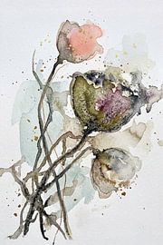Whispering Flowers Watercolour by Patrick Ouwerkerk