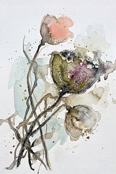 Flüsternde Blumen – Aquarell