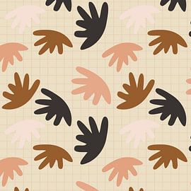 Psychedelic Terra Blossoms. 70s retro abstract organic geometry 9 by Dina Dankers