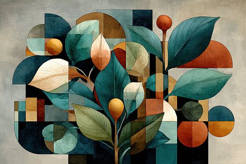 Blätter und Zwiebeln | Nature's Geometry auf Leinwand