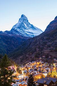 Zermatt en de Matterhorn in Zwitserland van Werner Dieterich
