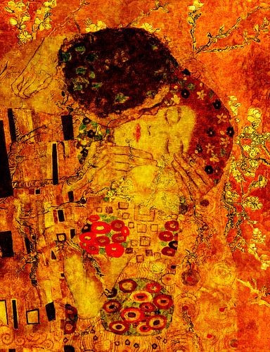 De kus Gustav Klimt- on fire
