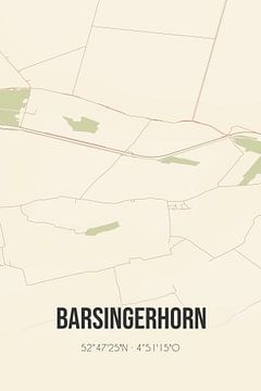 Vieille carte de Barsingerhorn (Hollande du Nord) sur Rezona
