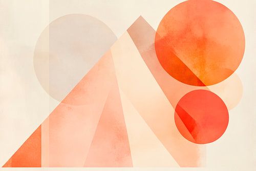 Eeuwige Harmonie - Geometrische Vormen Zonsondergang Symfonie