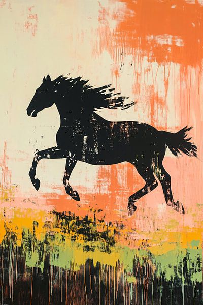 Galloping horse in silhouette by Imperial Art House