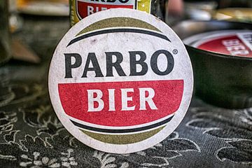 Parbo bier viltje in Suriname van Patricia Hofmeester