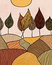 Trees and fields in autumn by Tanja Udelhofen thumbnail