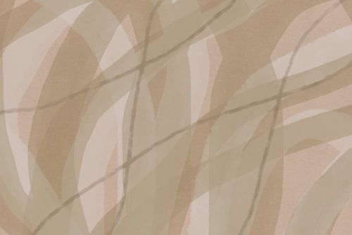 Abstracte aquarel lijnen in neutrale pastelkleuren nr. 8