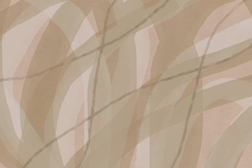 Abstract watercolor lines in neutral pastel colors no. 8 by Dina Dankers