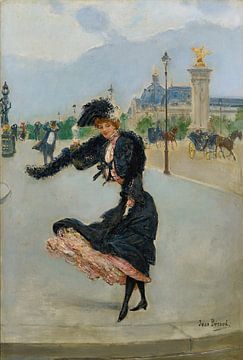 Elegant voor het Grand Palais op de Alexander Iii brug, Jean Béraud