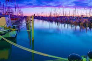 Jachthaven in La Grande Motte na zonsondergang von 7Horses Photography