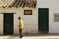 Vintage street scene in Villa de Leyva