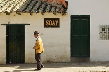 Vintage  straatbeeld  in  Villa  de  Leyva