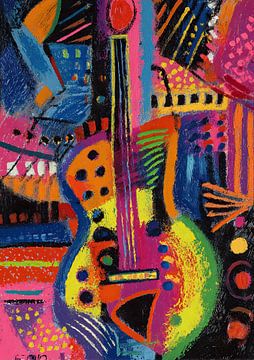 Guitar Vibes van ARTEO Schilderijen