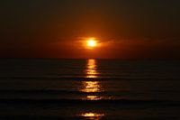 Zonsondergang aan de Noordzee
