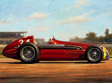 Voiture de course Alfa Romeo Alfetta 8C vintage