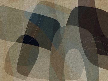 Quiet Complexity. Retro style abstract art. by Dina Dankers